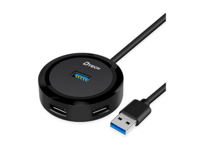 Расширитель USB DTECH DT-3309, 4 Порта, USB 3.0 to USB 3.0, кабель 1.2м, черный