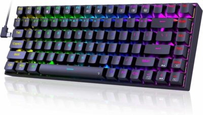 Клавиатура игровая проводная механическая Redragon Phantom K629-RGB (84 кл,Red switch, RGB подсветка, черная)