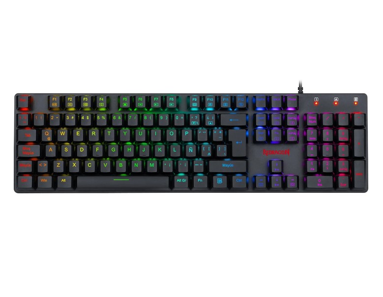 Клавиатура игровая проводная механическая Redragon Shrapnel K589 (104 кл, Red switch, RGB подсветка, черная)