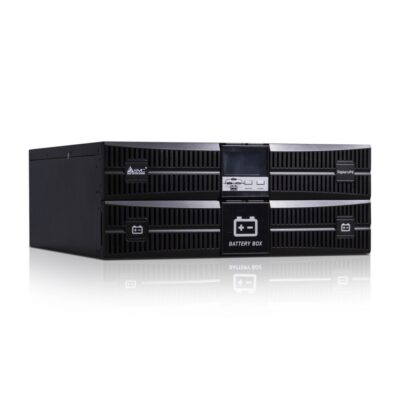 Источник бесперебойного питания SVC RT-2KL-LCD, Мощность 2000ВА/1800Вт, Стоечный 19'' 4U, RT-серия, On-Line, LСD\Tel.line\RS-232, SMART USB, Диапазон работы AVR: 110-288В, Бат.: 12В/7Aч*6шт., Вентилятор: 8см*2шт., 4 вых., Чёрный