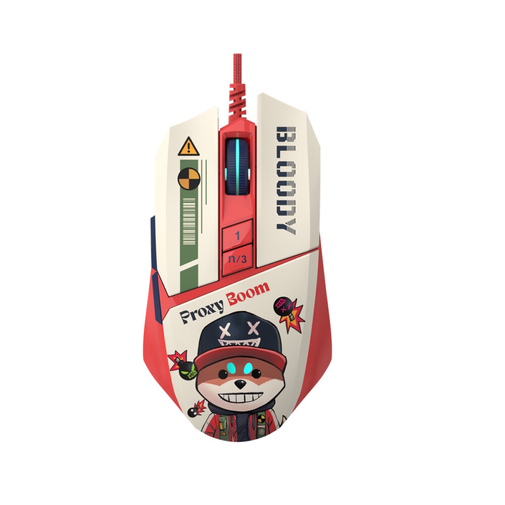 A4TECH BLOODY SAVAGE IMPACT W63 MAX PROXY BOOM GAMING MOUSE 12000CPI RGB RED-WHITE USB