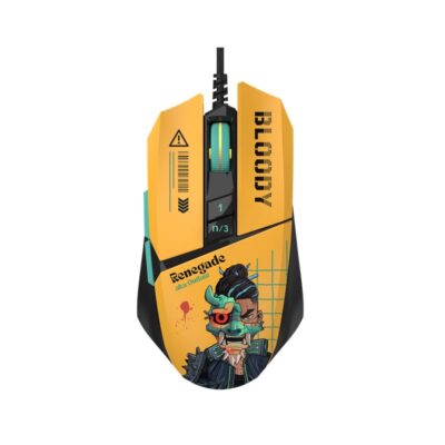 A4TECH BLOODY SAVAGE IMPACT W63 MAX RENEGADE SUNSET GAMING MOUSE 12000CPI RGB YELLOW USB
