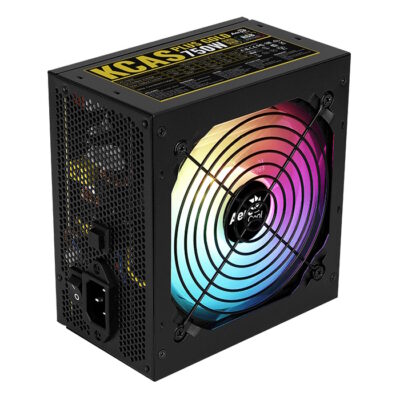 Блок питания Aerocool KCAS PLUS GOLD 750W RGB, 750W, ATX, Gold, APFC, 20+4pin, 2*4+4pin, 8*Sata, 4*Molex, 3*PCI-E 6+2pin, Вентилятор 12 см, Кабель питания, Чёрный