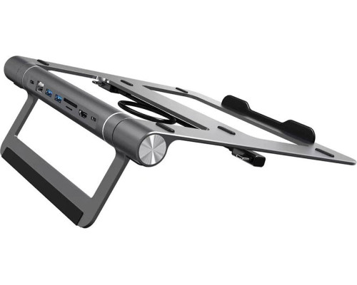 Подставка под ноутбук Wiwu A821CH, кабель USB Type-C - Type-C, с Dock-станцией: USB Type-C Power Delivery, RJ-45, USB 3.0*2, TF/SD, HDMI, USB Type-C