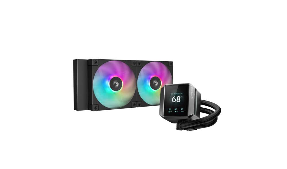 DEEPCOOL MYSTIQUE 240 ARGB 120*2 PWM ARGB FAN 2.8” 640x480 TFT LCD ARGB PUMP LGA20xx/1700/1200/115*