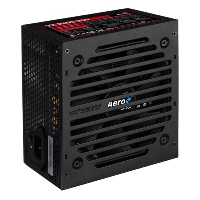 Блок питания Aerocool VX PLUS 350, 350W, ATX, (230V None-PFC), 20+4 pin, 4+4pin, 2*Sata, 2*Molex, 1*FDD, Поддержка Haswell, Вентилятор 12 см, Кабель питания, Чёрный