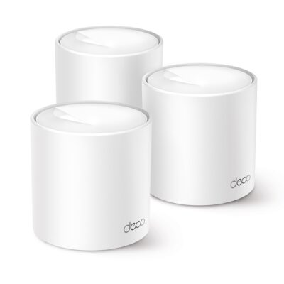 Беспроводная MESH-система Wi-Fi TP-Link Deco X10(3-pack), Wi-Fi 6, 802.11a/b/g/n/ac/ax, 2,4 ГГц/5 ГГц, AX1500, 2 гигабитных порта WAN или LAN (на ка