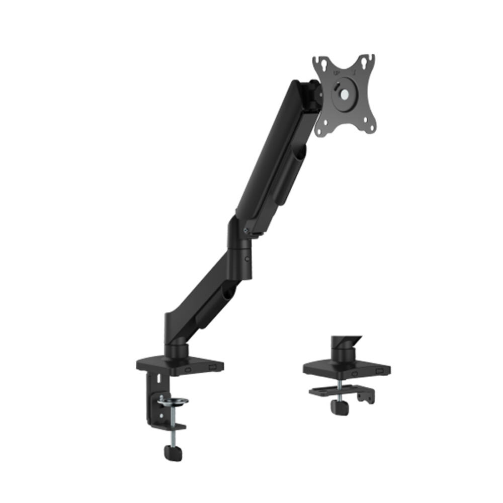 Настольный кронштейн Brateck LDT97-C012 для мониторов 17"-32", нагрузка 9кг, VESA 100x100.75x75. наклон:+90°～-90°, поворот:+90°～-90° , регулировка по высоте до 450мм, портретная или альбомная ориентация.