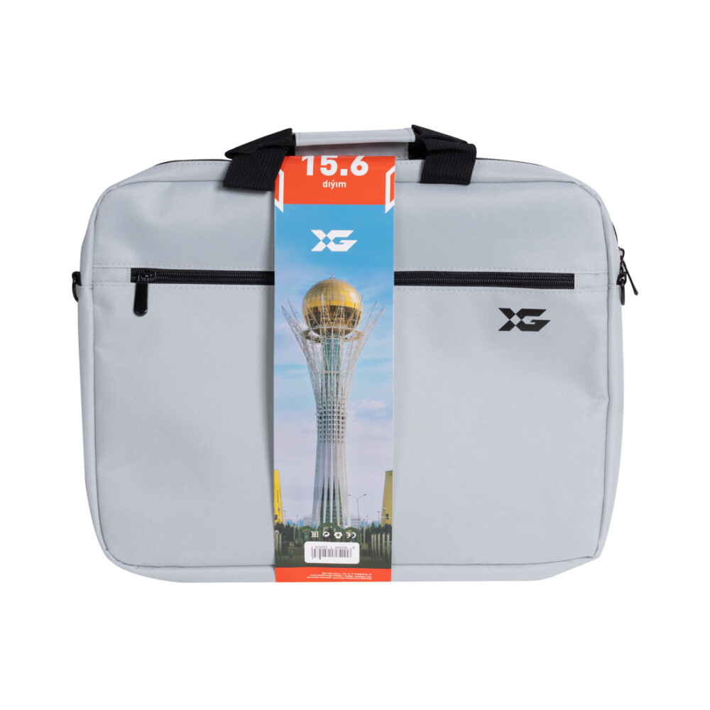 Сумка для ноутбука XG Astana 15.6" (XGNB-01G15.6), 15.6", Лёгкая, Внешнее отделение на молнии, 1 внутреннее отделение, Полиэстер, Серый