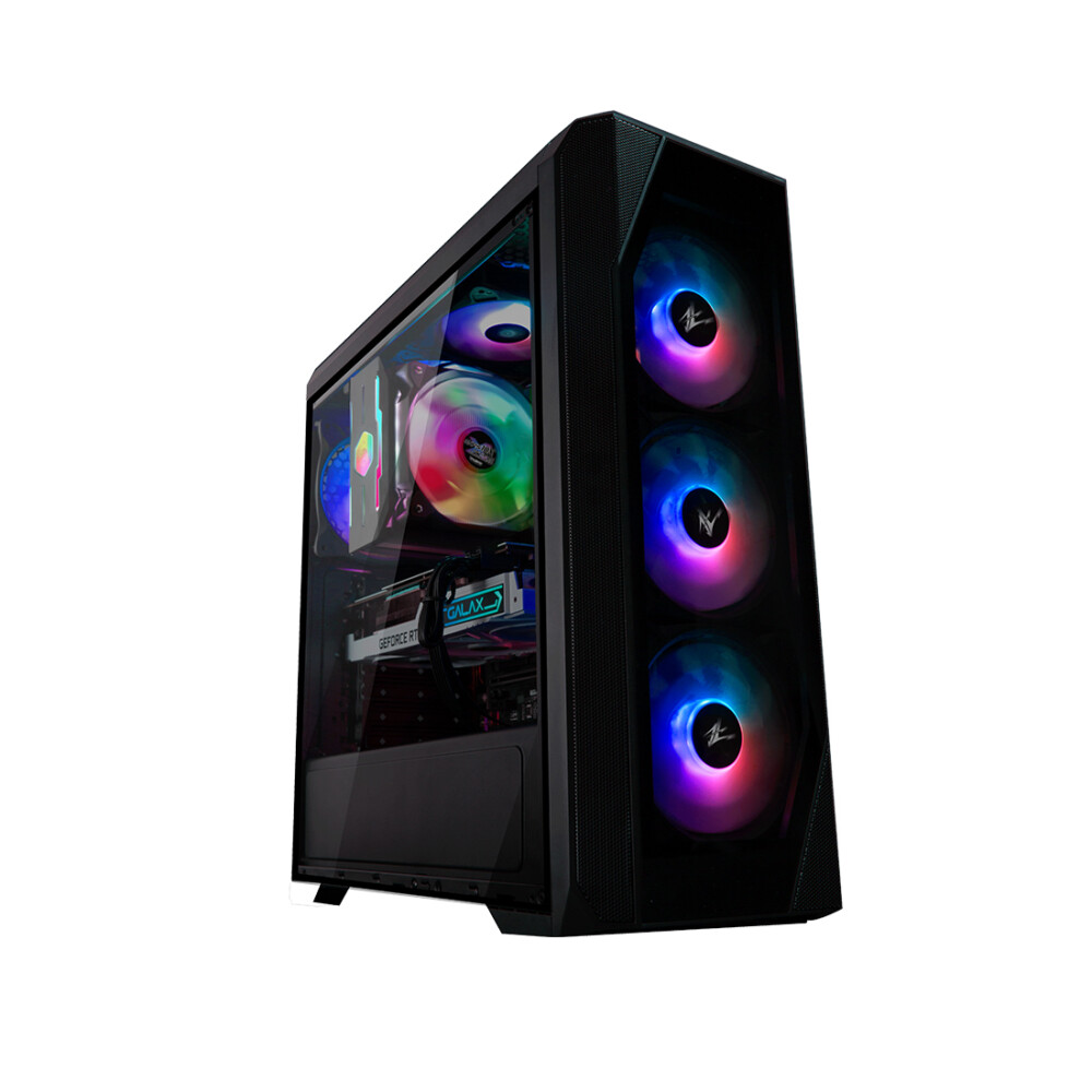 Компьютерный корпус Zalman N5 TF, Mid Tower, ATX/mATX/Mini-ITX, USB 3.0*1/2.0*2, HD Audio/Mic, Кулер 4*12см RGB LED, Высота процессорного куллера до 158 мм, Длина VGA до 365 мм, Количество отсеков 2*3.5"/4*2.5", 432*200*450 мм, Без Б/П, Чёрный