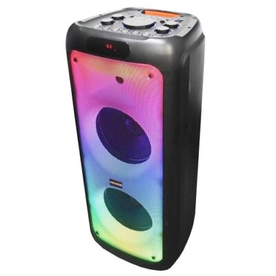 Microlab Party Speaker PT1000W 80W RGB LED, 2*Mic, BT,5400mAH, 3.5mm Line in, microSD,USB, Remote