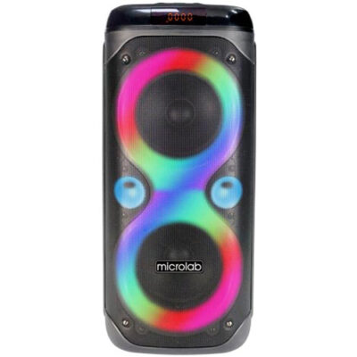 Microlab Party Speaker PT600 16W RGB LED, Bluetooth,2000mAH, 3.5mm Line in, microSD,USB, Remote