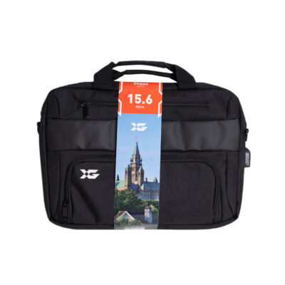 Сумка для ноутбука XG Ottawa 15.6" (XGA7919), 15.6", Лёгкая, Усиленные ручки, Внешнее отделение на молнии, Органайзер, 2 внутренних отделения, карман на молнии, Уплотнённые стенки, Полиэстер, встроенный USB шнур, Чёрный