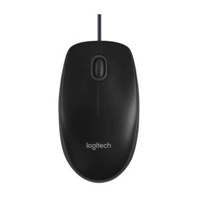 Мышь Logitech B100 910-003357, оптическая 1000dpi, светодиодная, USB, 3 кнопки, 1.8 м, черная