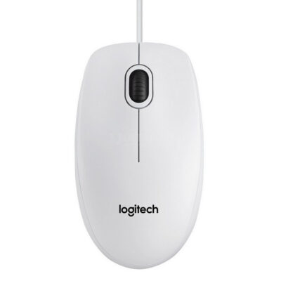 Мышь Logitech B100 910-003360, оптическая 1000dpi, светодиодная, USB, 3 кнопки, 1.8 м, белая