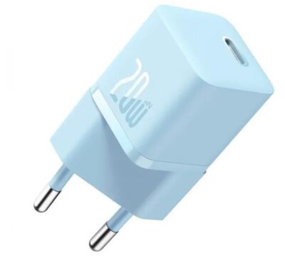 Блок питания Baseus GaN5 (mini) (P10110900317-Z1), 20W, 1 порт Type-C, GaN5, голубой