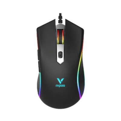 Компьютерная мышь Rapoo V28S, Игровая, Оптическая, Проводная, 7000 dpi, RGB, Длина кабеля 1,8 метра, Чёрный
