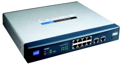 Б/у VPN-маршрутизатор Cisco Linksys RV082, Dual WAN 10/100 Mbps, 8xLAN FE, SPI Firewall, 50-100 IPSec VPN