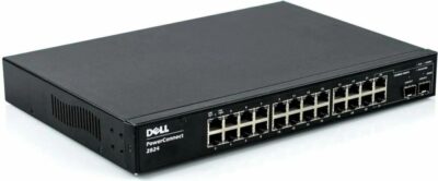 Б/у Коммутатор Dell PowerConnect 2824, 24xLAN GbE, 2xSFP Combo, Web-managed, L2, 1U